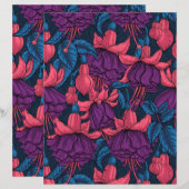 Papier Fuchsia en bleu et violet (Devant / Derrière)
