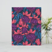 Papier Fuchsia en bleu et violet (Debout devant)