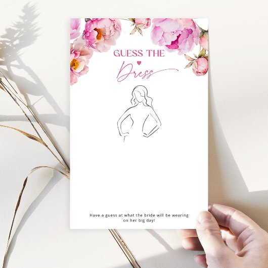 Papier Fuchsia rose vif Devinez la robe jeu de mariée