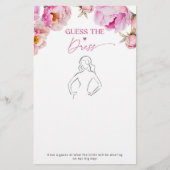 Papier Fuchsia rose vif Devinez la robe jeu de mariée (Devant)