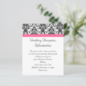 Papier Fuchsia victorienne rose et blanc Damas (Debout devant)