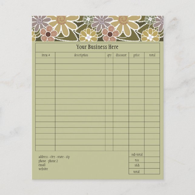 Papier Fun Florals Petit Commande (Devant)