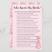 Papier Fun Pink & Red qui connaît le jeu nuptial (Devant / Derrière)