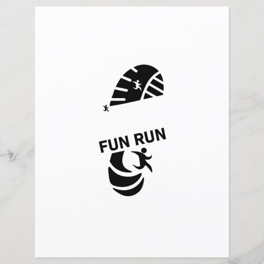 Papier Fun Run Event Cause Charité Promotion Prix (Dos)