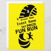 Papier Fun Run Event Cause Charité Promotion Prix (Devant / Derrière)