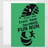 Papier Fun Run Event Cause Charité Promotion Prix (Devant / Derrière)