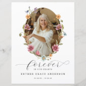 Papier Funérailles fleurs sauvages Pour Toujours Dans Nos (Devant)