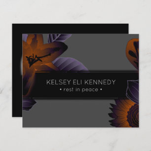 Papier funérailles florales vintages