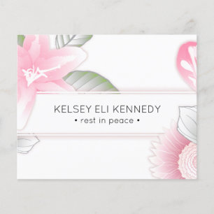 Papier funérailles florales vintages