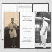 Papier Funérailles Simple élégante Photo Ordre de cérémon (Devant / Derrière)