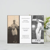 Papier Funérailles Simple élégante Photo Ordre de cérémon (Debout devant)