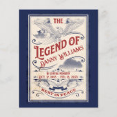 Papier funéraire de l'ancien combattant commémorat (Devant)