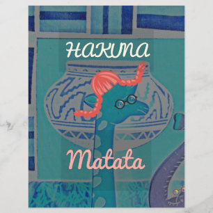 Papier Funny African Giraffe