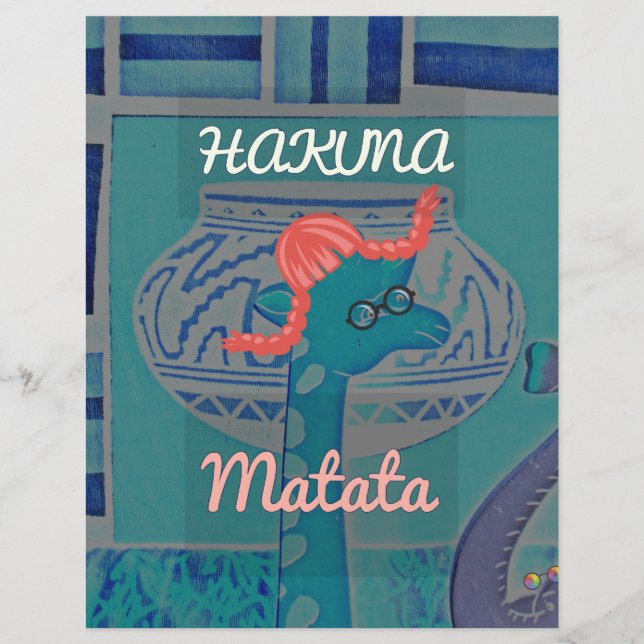 Papier Funny African Giraffe (Devant)