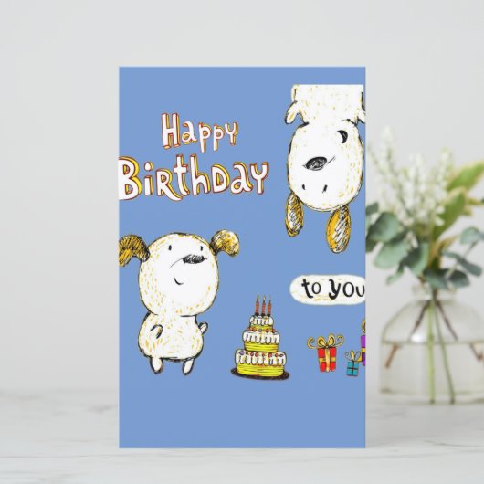 Papier Funny birthday card (Debout devant)