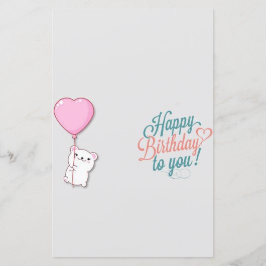 Papier Funny birthday card (Dos)
