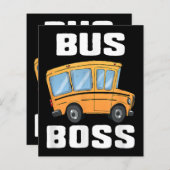 Papier Funny Bus Boss School Bus Driver (Devant / Derrière)