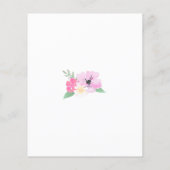 Papier Funny cute pink flamingo floral BUDGET baby shower (Dos)
