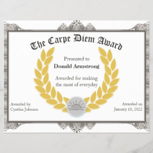 Papier Funny Employé Award - Carpe Diem