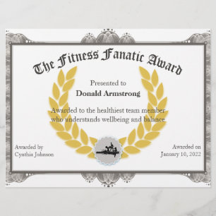 Papier Funny Employé Award - Fitness Fanatic