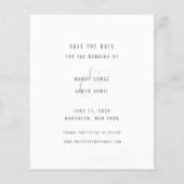 Papier Funny Free Drinks Budget Enregistrer la date (Dos)