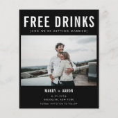Papier Funny Free Drinks Budget Save the Date (Devant)