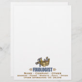 Papier Funny Handyman Humoriste FIXOLOGISTE (Devant / Derrière)