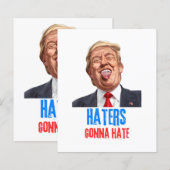 Papier Funny Haters va détester les citations, drôle dire (Devant / Derrière)