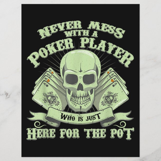 Papier Funny poker | Never Mess With A Poker (Devant)