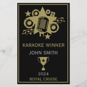 Papier Gagnant de karaoke