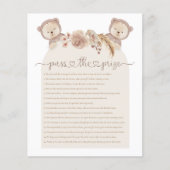 Papier Gagnez le prix Twins Teddy Bear Baby shower Jeu (Devant)