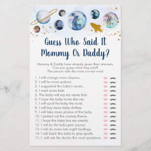 Papier Galaxy Blue Gold Space Devine Qui A Dit Qu'Il Joua