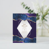 Papier GALAXY Boys BAR MITVAH AGATE Blue Invitation (Debout devant)