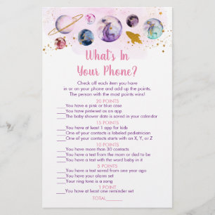 Papier Galaxy Pink Gold Space Ce qui est dans votre jeu d