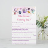 Papier Galaxy Pink Gold Space Qui Connaît Mommy Meilleur  (Debout devant)