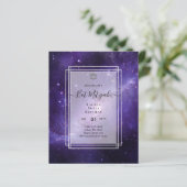 Papier Galaxy Starry BAT MITZVAH de nuit Agate Invitation (Debout devant)