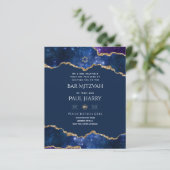 Papier Galaxy Starry Night BAR MITZVAH Invitations Marine (Debout devant)