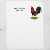 Papier Gamecock : Rouge foncé (Devant / Derrière)