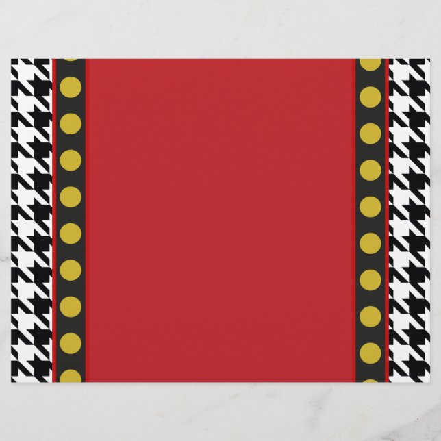 Papier Gamme de Noël Dogtooth, Houndstooth (Devant)