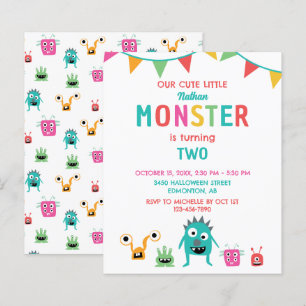 Papier Garçon d'anniversaire petit monstre Budget Hallowe