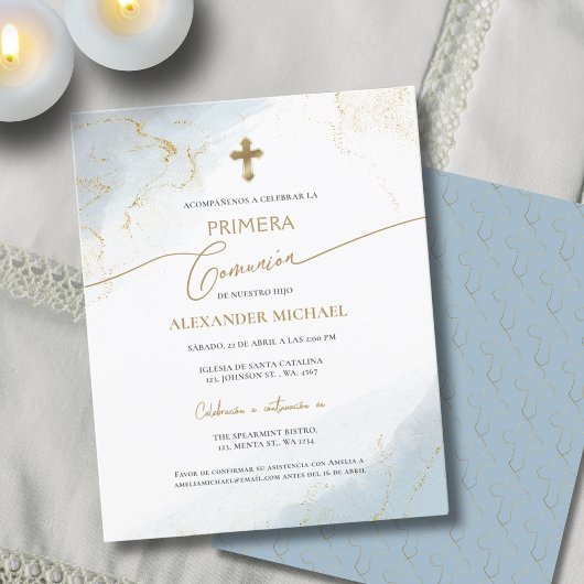 Papier Garçon de budget Première Sainte Communion Primera