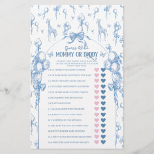 Papier Garçon Safari animal bleu Baby shower maman papa j
