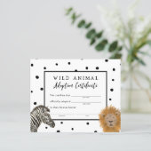 Papier Garçon Safari Anniversaire Certificat d'adoption (Debout devant)