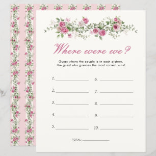 Papier Garden Party Où Étions-Nous Pink Fête des mariées 