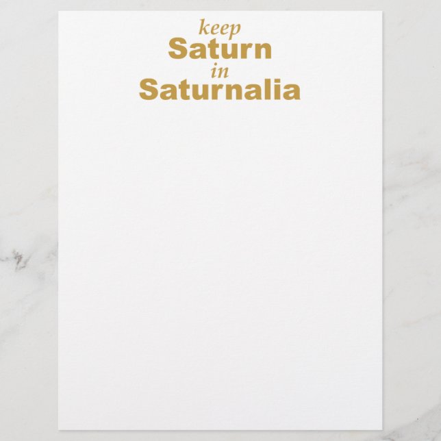Papier Garder Saturne dans Saturnales (Devant)