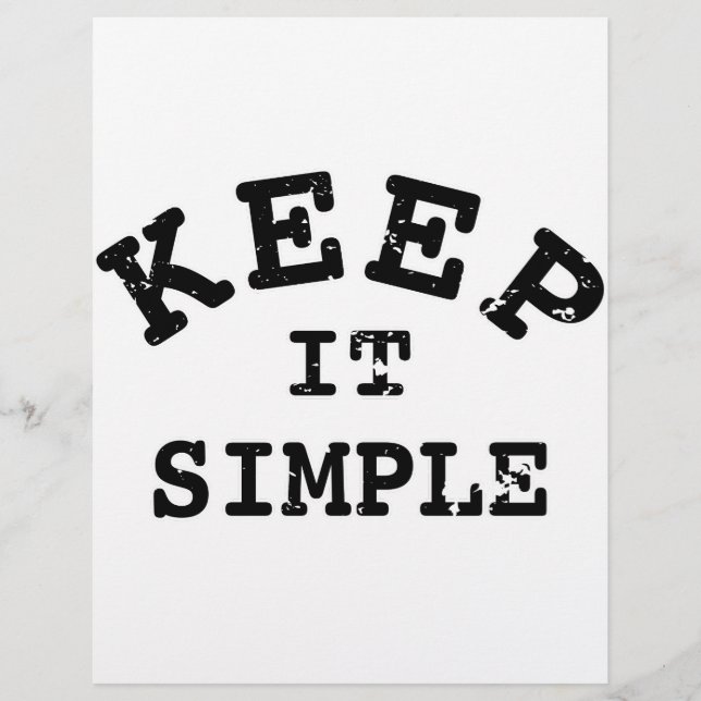 Papier Gardez-la simple typographie (Devant)