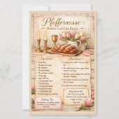 Papier Gâteau de Chabbat Pfeffernusse, Rétro Rose Rustiqu (Devant)