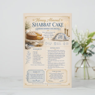 Papier Gâteau de Shabbat aux amandes et au miel, Bleu vin