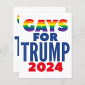 Papier Gays Pour L'Élection De Trump En 2024 (Devant / Derrière)