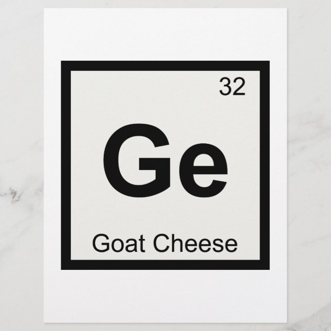 Papier Ge - Chimie du fromage de chèvre Symbole du tablea (Devant)
